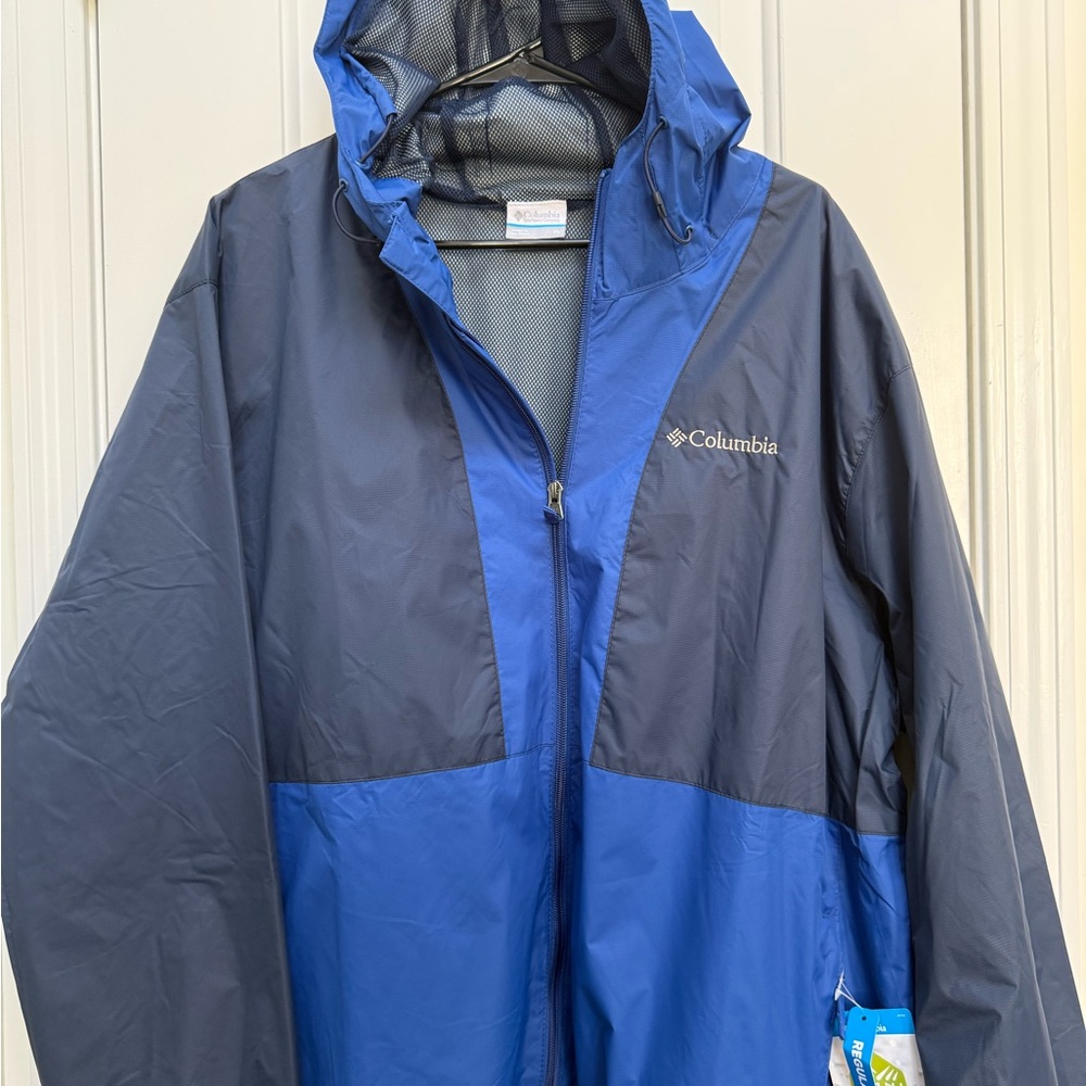 New! Columbia Glenbrook Bend Blue Rain Jacket